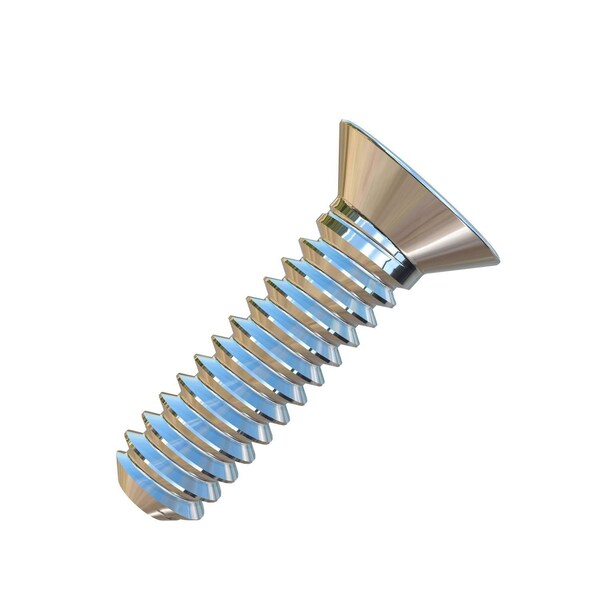 Allied Titanium #6-32 x 1/2 in Phillips Flat Machine Screw, Plain Titanium 0001279 - main